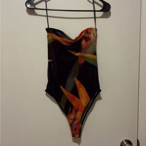 Tropical Print One-Piece Swimsuit